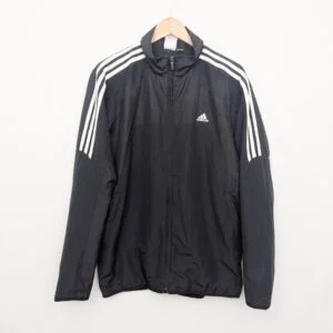 Adidas 3 Stripe Lightweight Jacket - Black - Size Medium