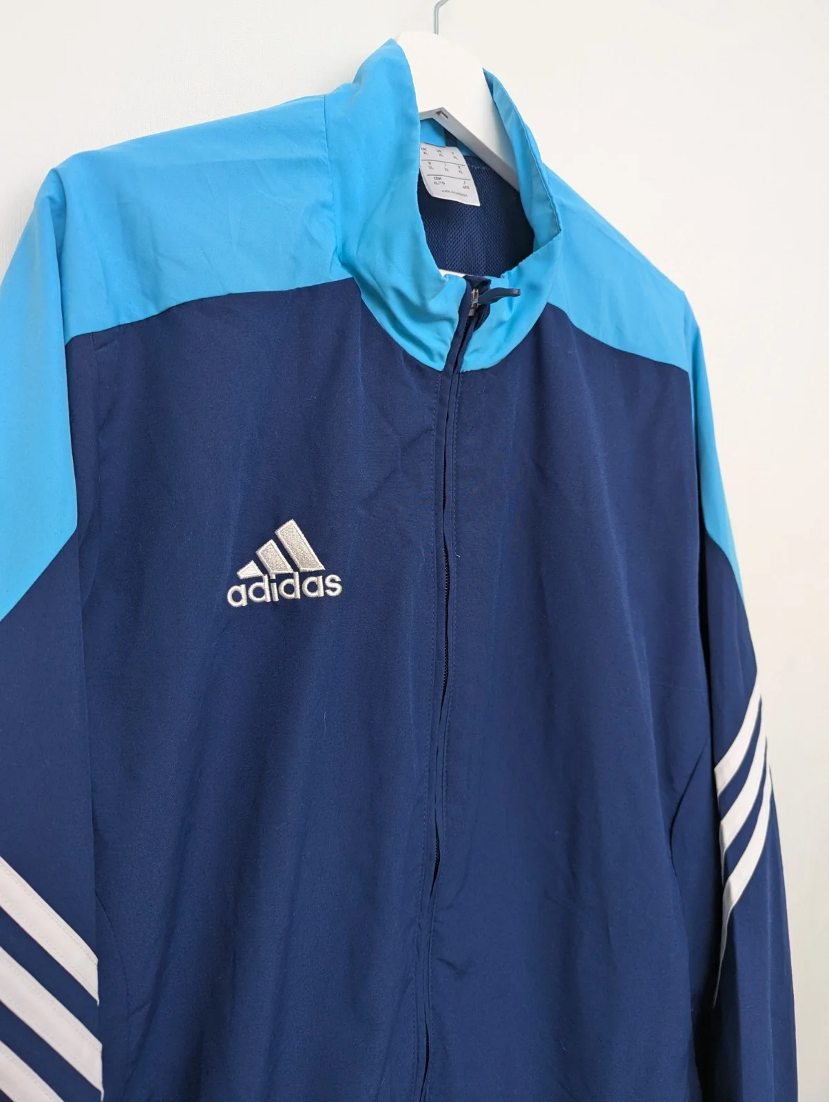 Adidas 3 Stripe Track Jacket - Blue/navy - Men’s Xl - Full Zip Training Top