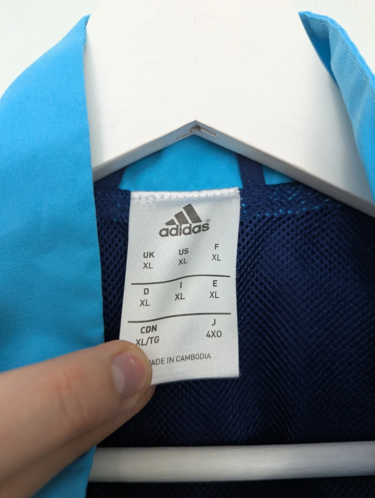 Adidas 3 Stripe Track Jacket - Blue/navy - Men’s Xl - Full Zip Training Top