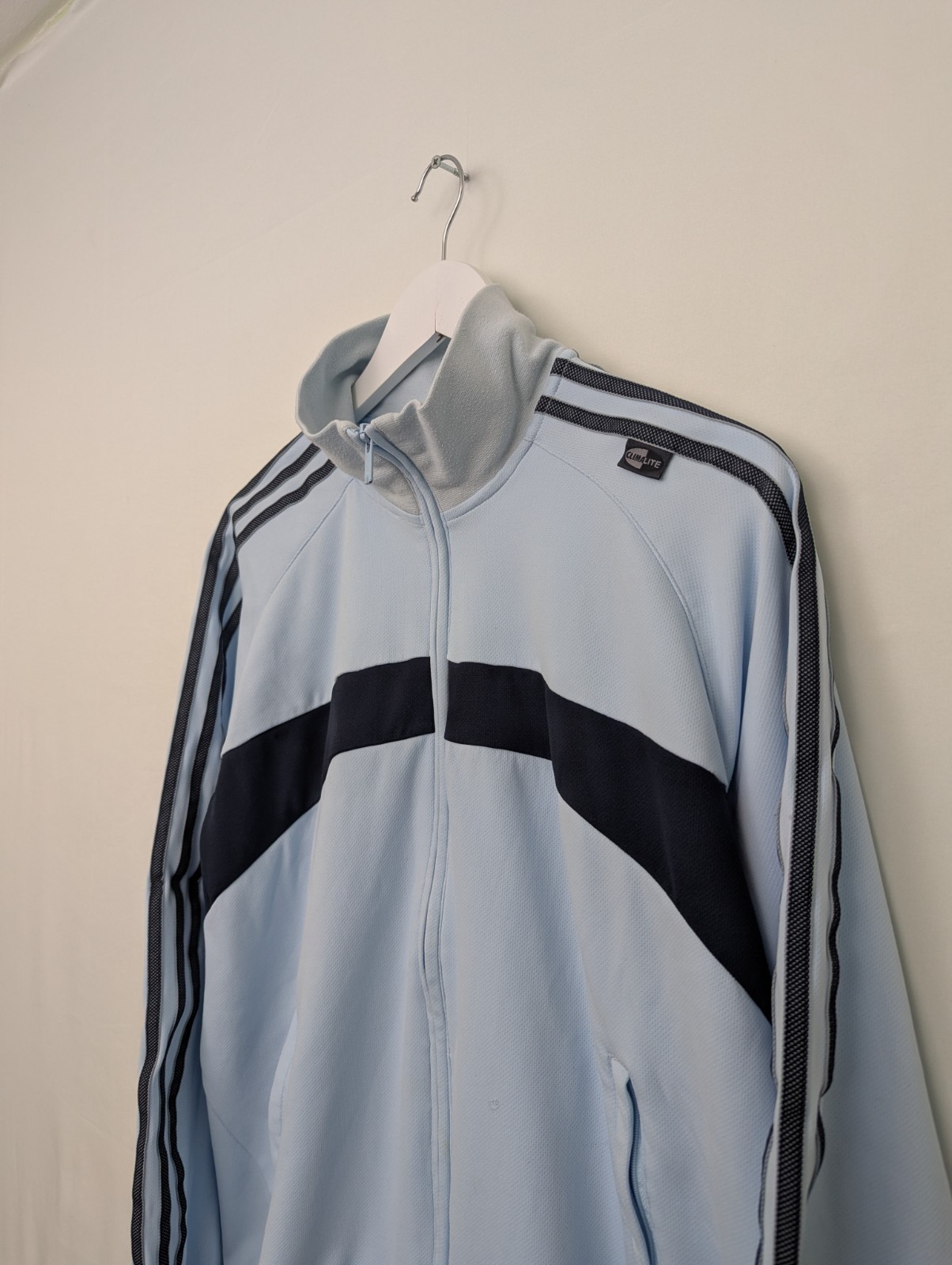 Adidas Climalite Track Jacket - Men’s M - Light Blue - 2000s Zip Up