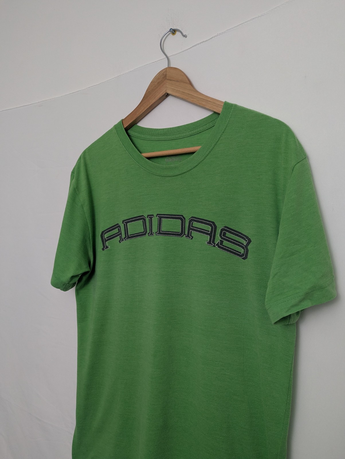 Adidas Green T Shirt - Mens Small - Arch Logo - Short Sleeve Tee