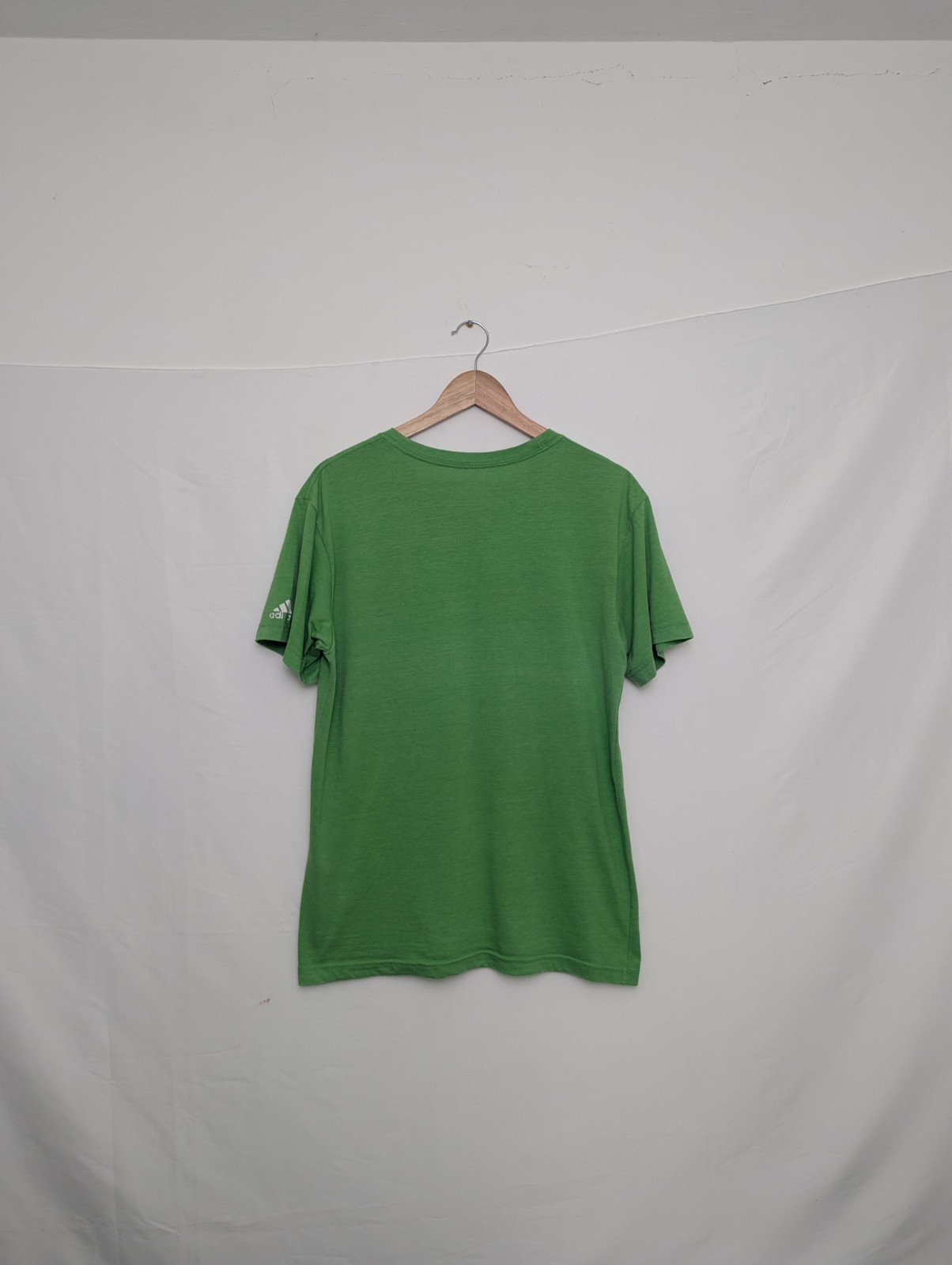 Adidas Green T Shirt - Mens Small - Arch Logo - Short Sleeve Tee