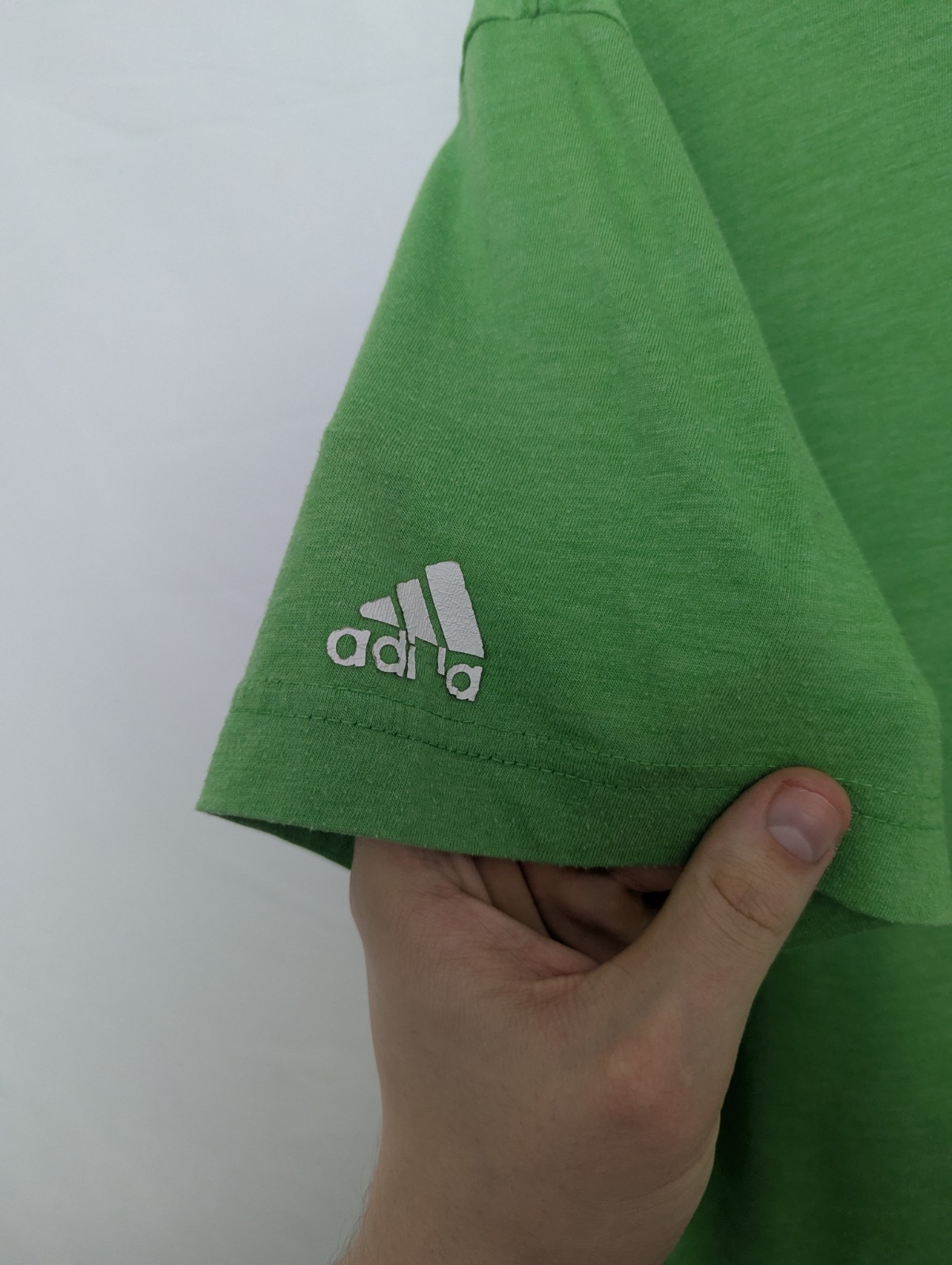 Adidas Green T Shirt - Mens Small - Arch Logo - Short Sleeve Tee