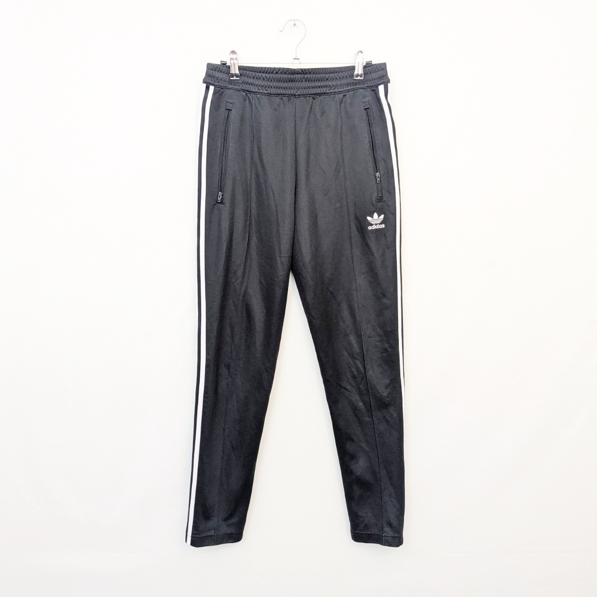 Adidas Originals Black 3 Stripe Track Pants - Men’s Small - Slim Fit