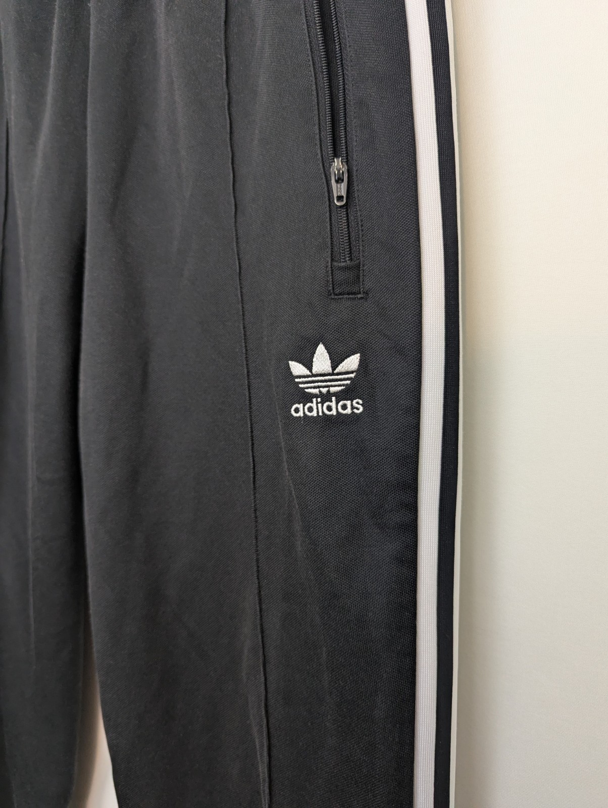 Adidas Originals Black 3 Stripe Track Pants - Men’s Small - Slim Fit