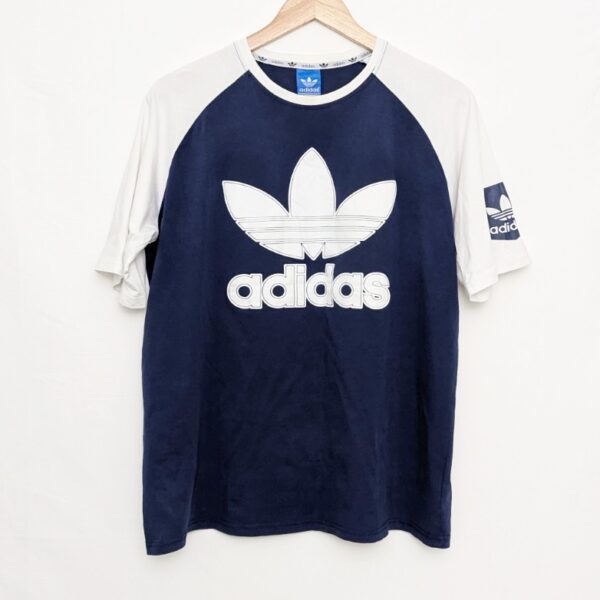 Adidas Originals Trefoil T-shirt - Men’s Medium - Navy/white - Raglan