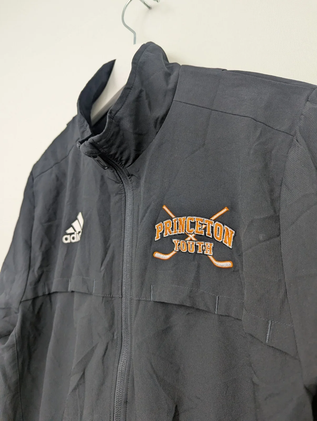 Adidas Princeton Youth Full Zip Jacket - Black - Youth Xl