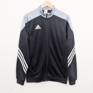 Adidas Three Stripe Track Jacket - Black/grey - Size Medium