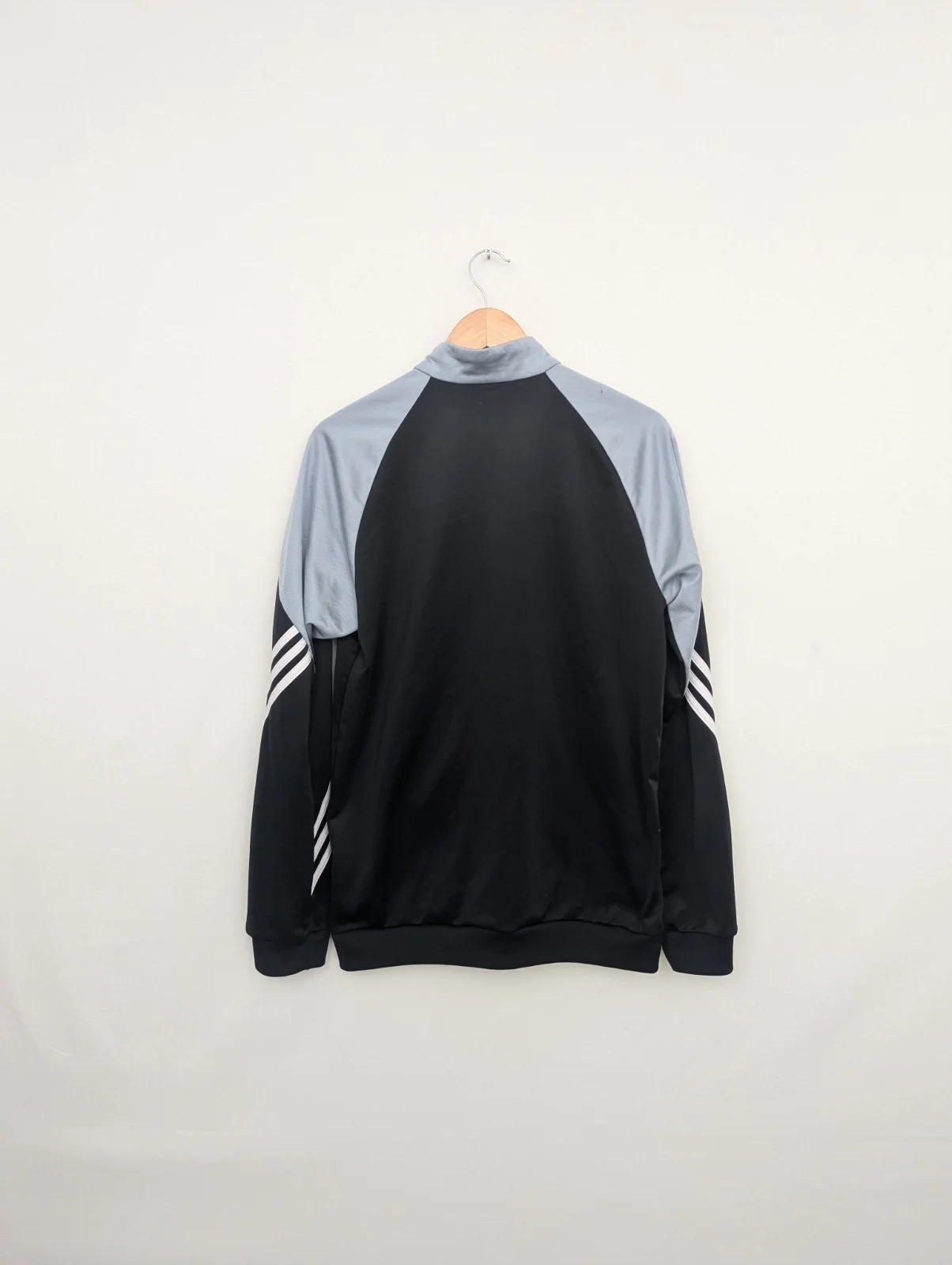 Adidas Three Stripe Track Jacket - Black/grey - Size Medium