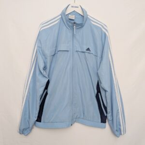 Adidas Track Jacket – Sky Blue / Navy – Size Xl (2010 Vintage)
