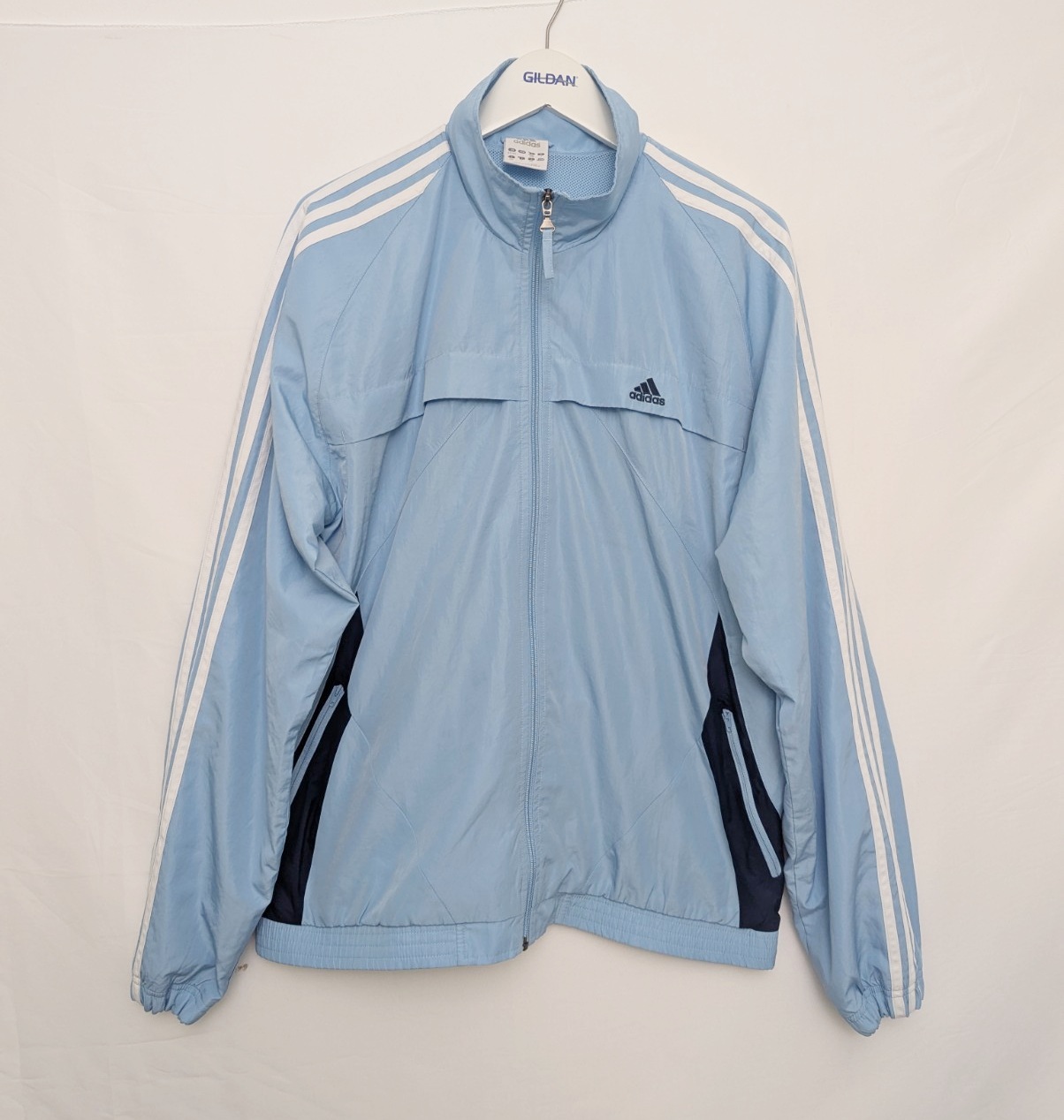 Adidas Track Jacket – Sky Blue / Navy – Size Xl (2010 Vintage)