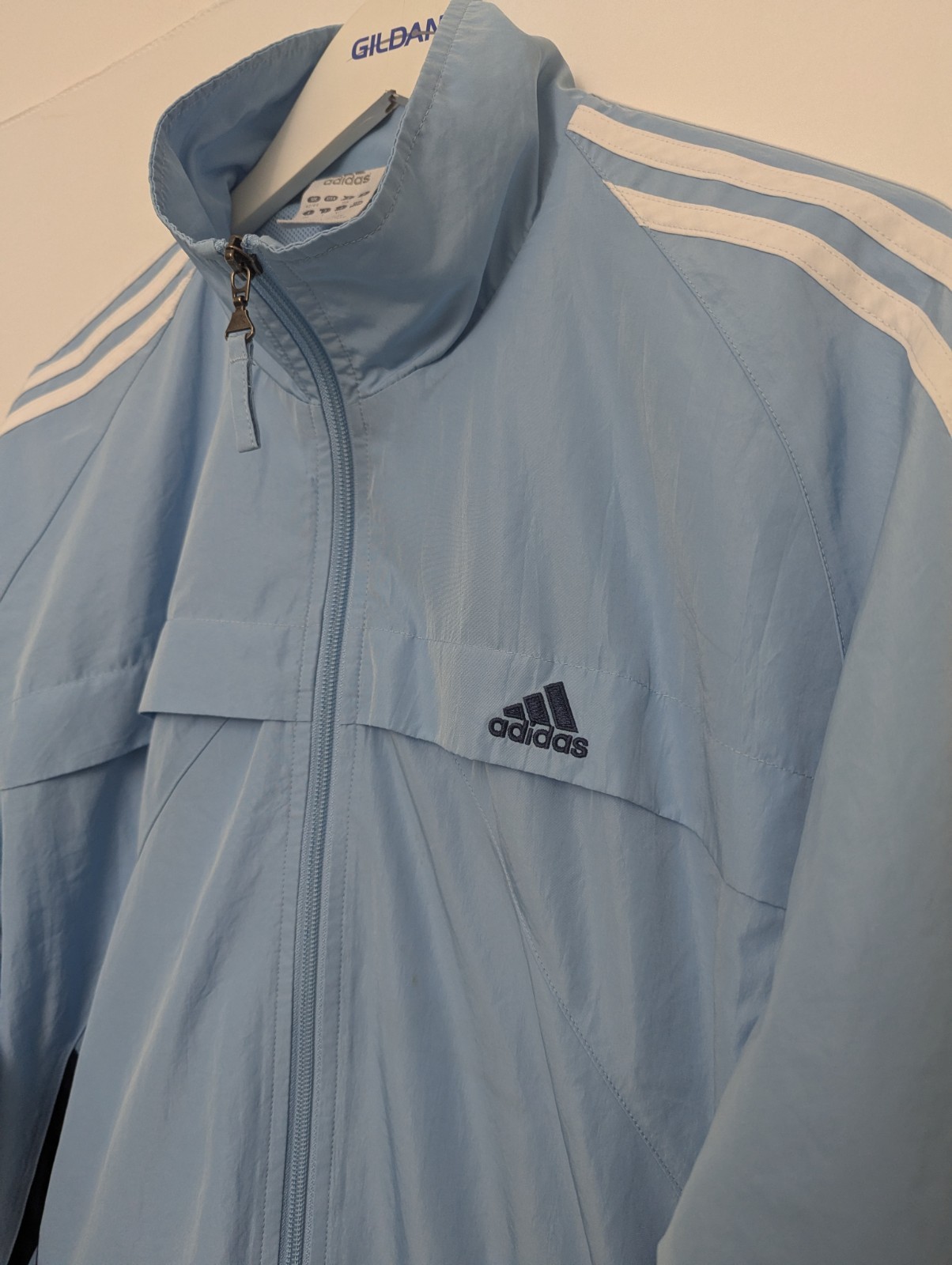Adidas Track Jacket – Sky Blue / Navy – Size Xl (2010 Vintage)