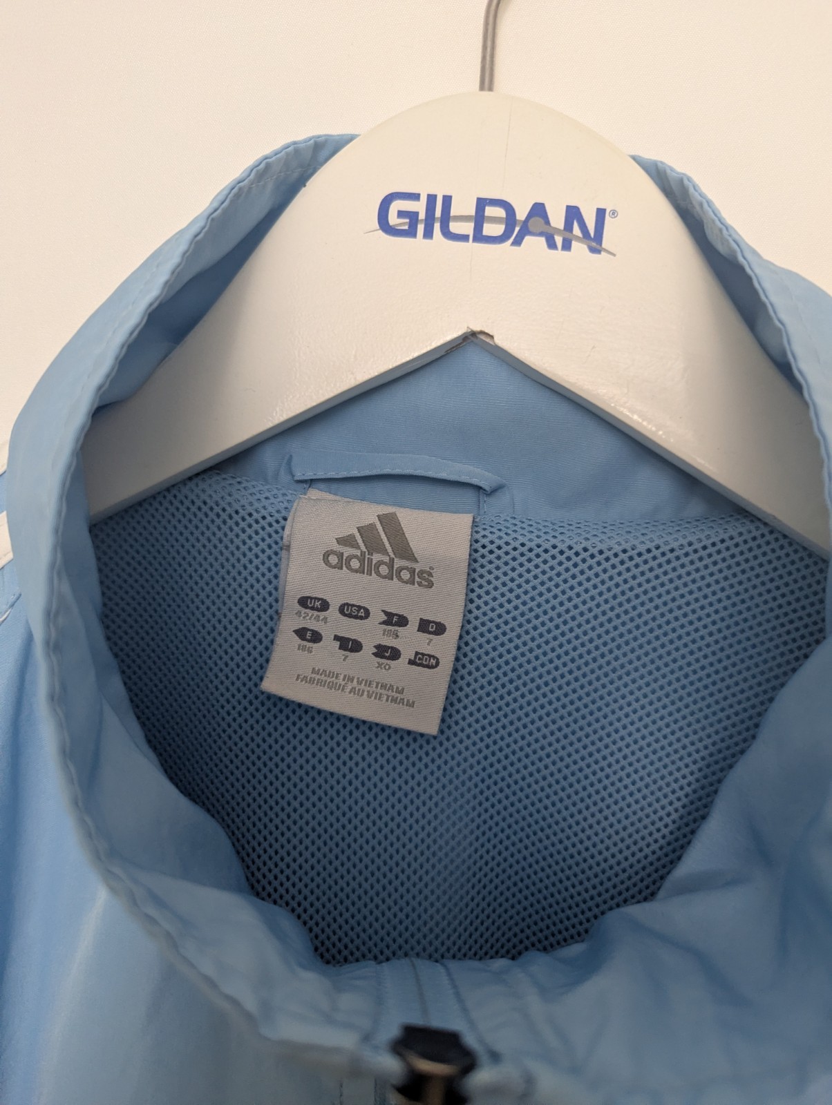 Adidas Track Jacket – Sky Blue / Navy – Size Xl (2010 Vintage)