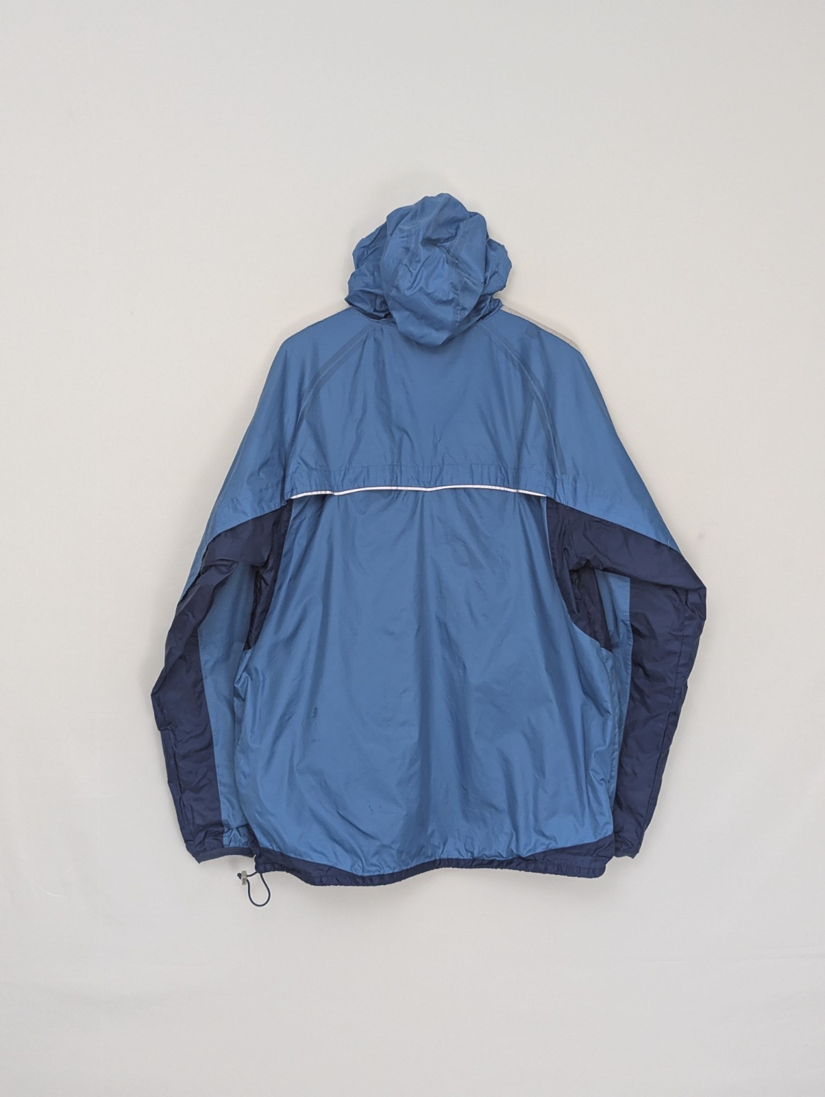 Adidas Vintage Blue Windbreaker Jacket - 3 Stripe - Size L