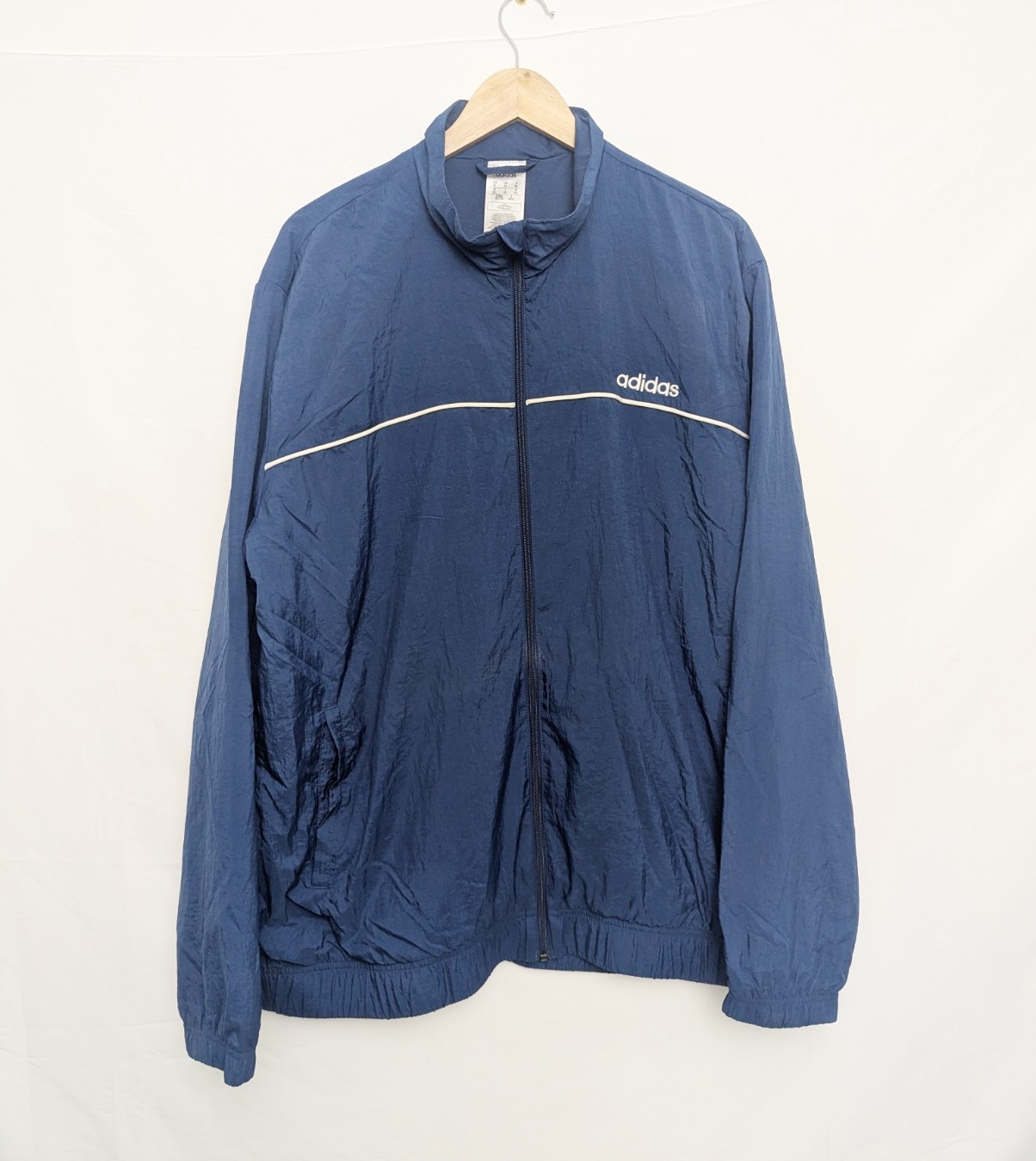 Adidas Vintage Track Jacket – Navy Blue – Size Xl – Early 2000s