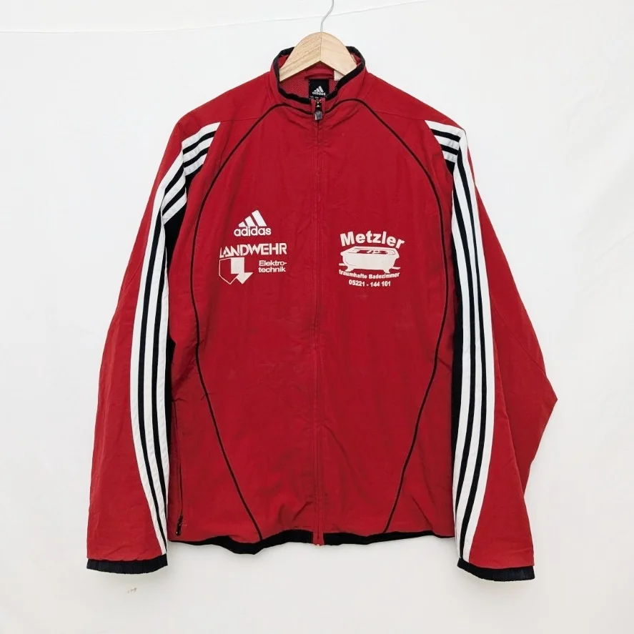 Adidas Vintage Track Jacket - Men’s Xl - Red - Sponsor Zip