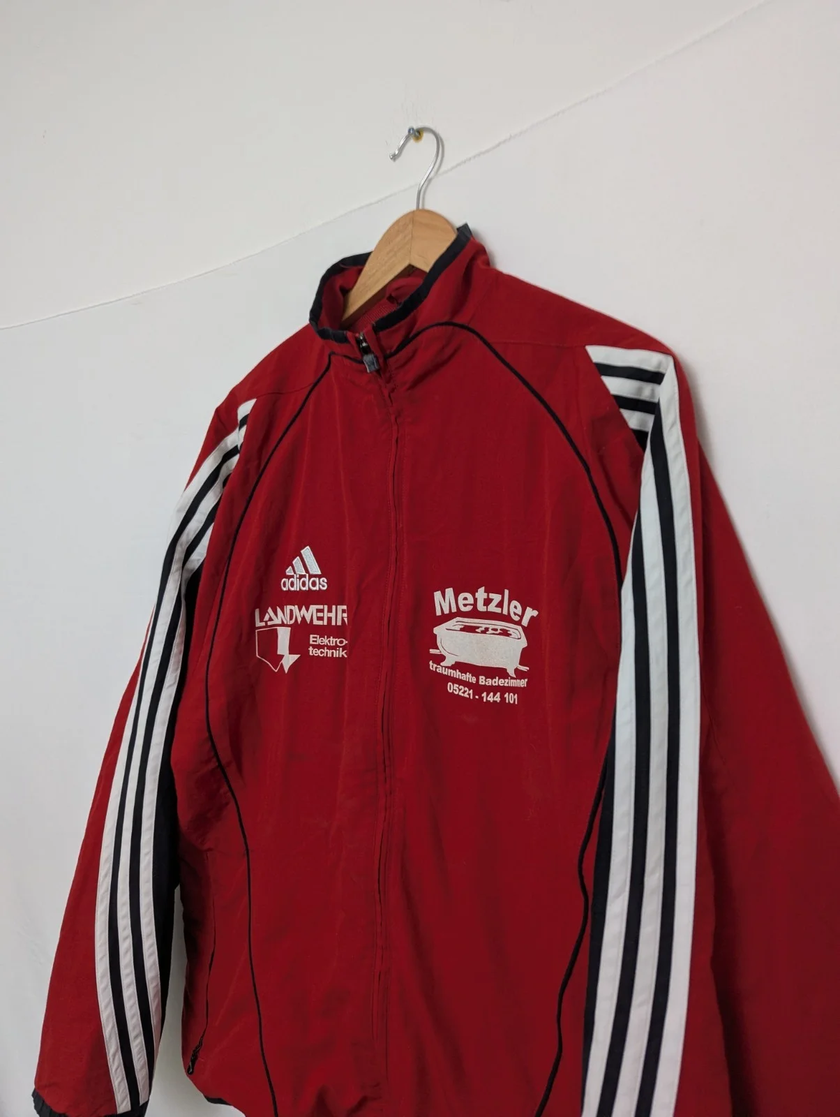 Adidas Vintage Track Jacket - Men’s Xl - Red - Sponsor Zip