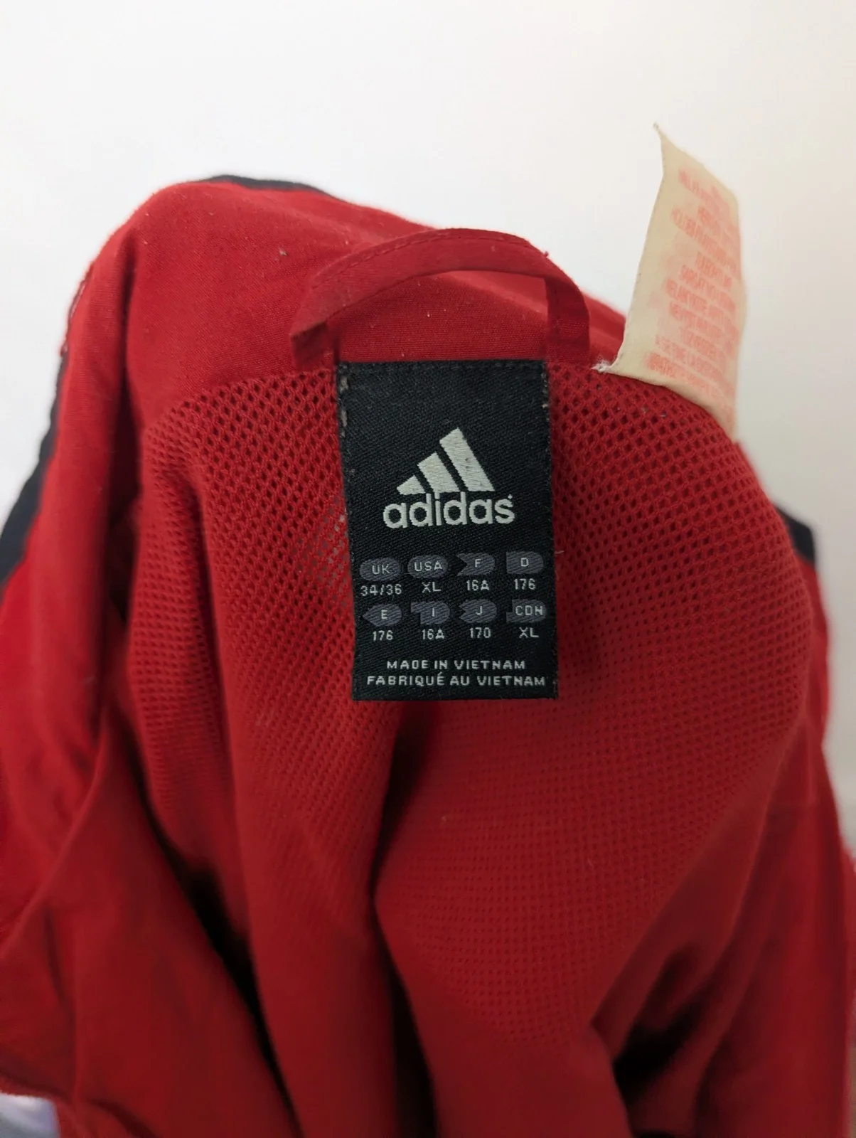 Adidas Vintage Track Jacket - Men’s Xl - Red - Sponsor Zip