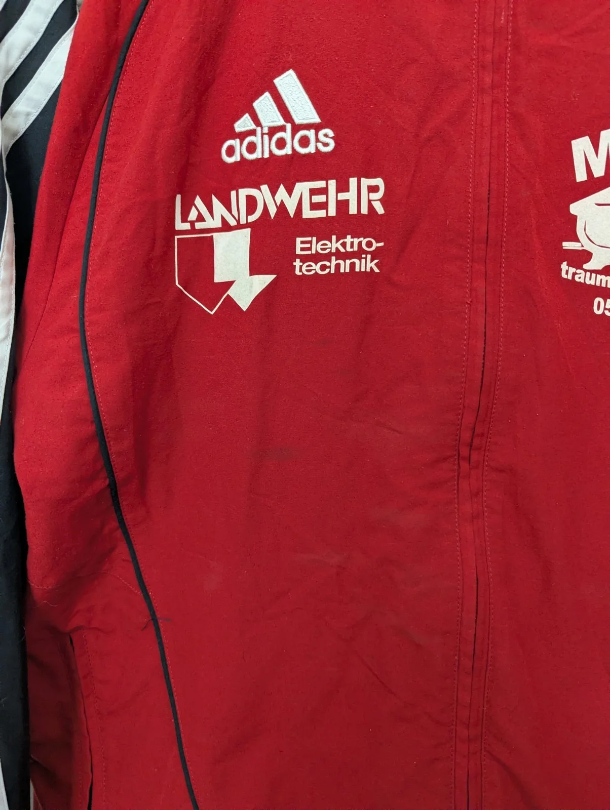 Adidas Vintage Track Jacket - Men’s Xl - Red - Sponsor Zip