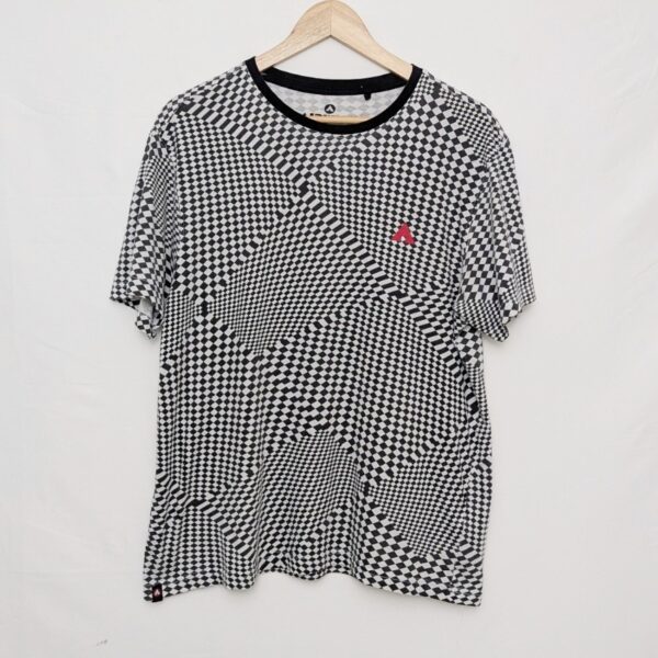 Airwalk Optical Checker T-shirt - Men’s Medium - Black/white Skate Tee