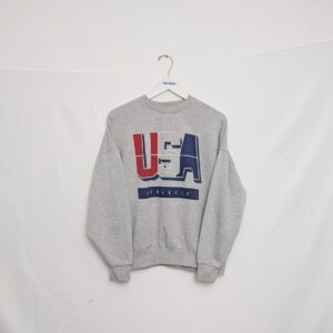 America Today Usa Athletic Sweatshirt – Women’s Xs – Grey Fleece Lined