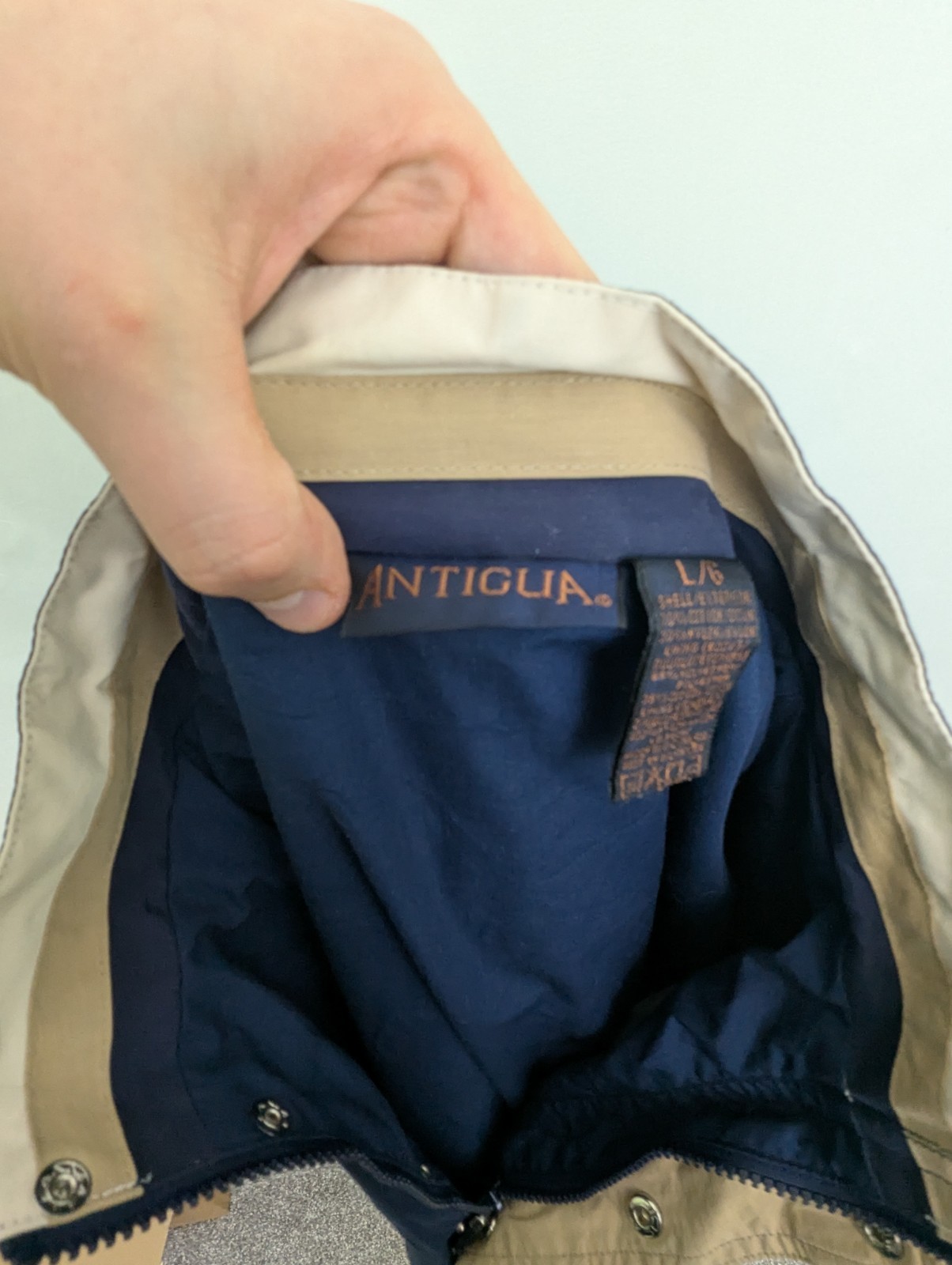 Antigua Cove Marina Pullover Jacket - Navy - Size Large