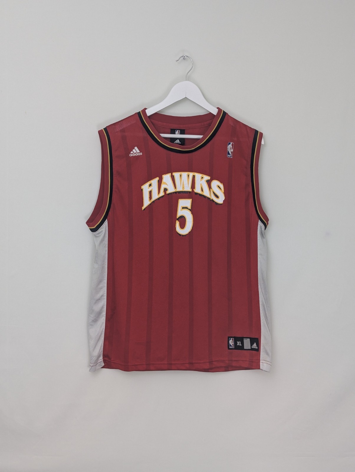Atlanta Hawks Jersey #5 - Red Adidas Nba Basketball Vest - Size Small
