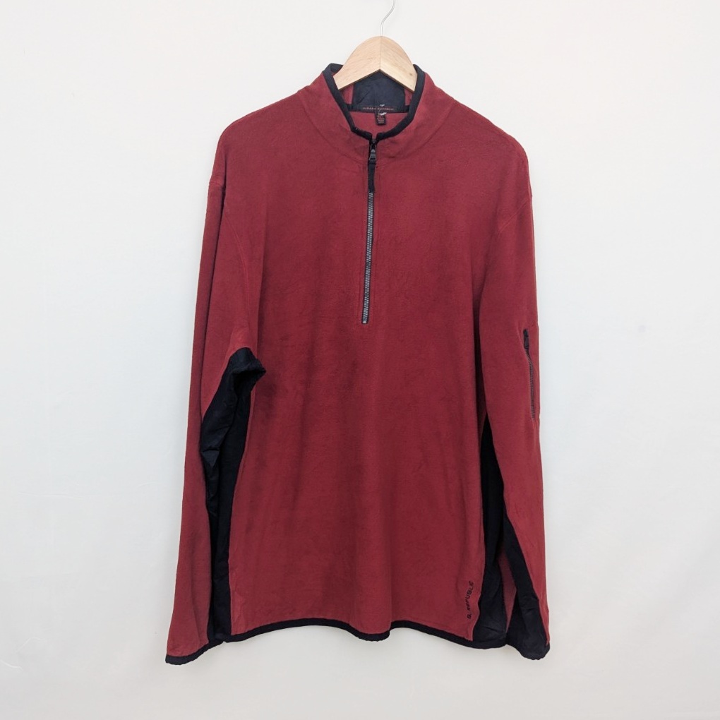 Banana Republic Mens Quarter Zip Fleece Top - Burgundy - Size Xl