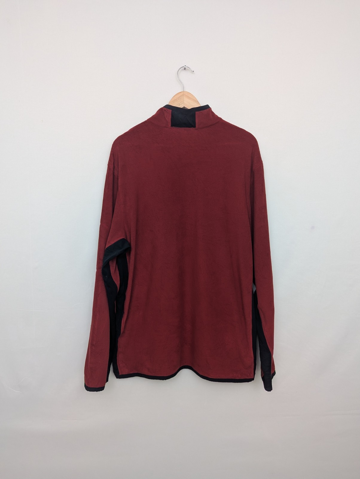 Banana Republic Mens Quarter Zip Fleece Top - Burgundy - Size Xl