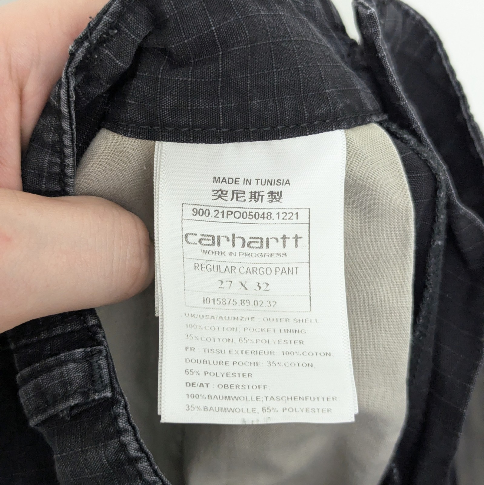 Carhartt Wip Cargo Pants - Black - Size W27 L32