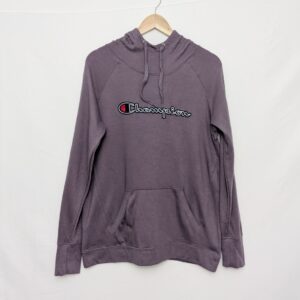 Champion Hoodie - Men’s Large - Purple - Script Logo Pullover