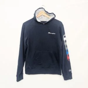 Champion Hoodie – Youth Xl – Navy – Multicolour Sleeve Logo