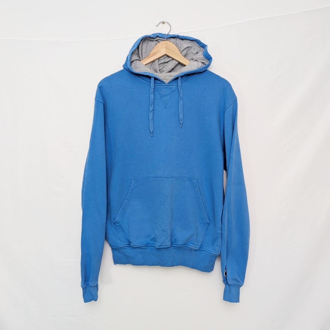 Champion Pullover Hoodie - Men’s Size S - Blue - Grey Hood