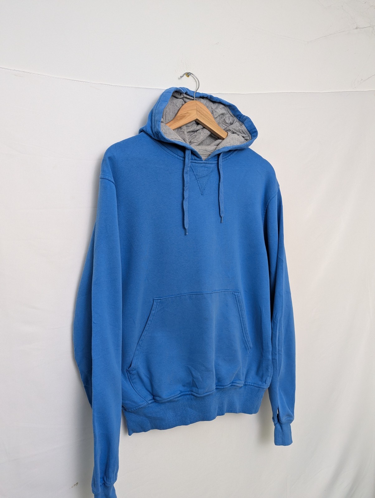 Champion Pullover Hoodie - Men’s Size S - Blue - Grey Hood