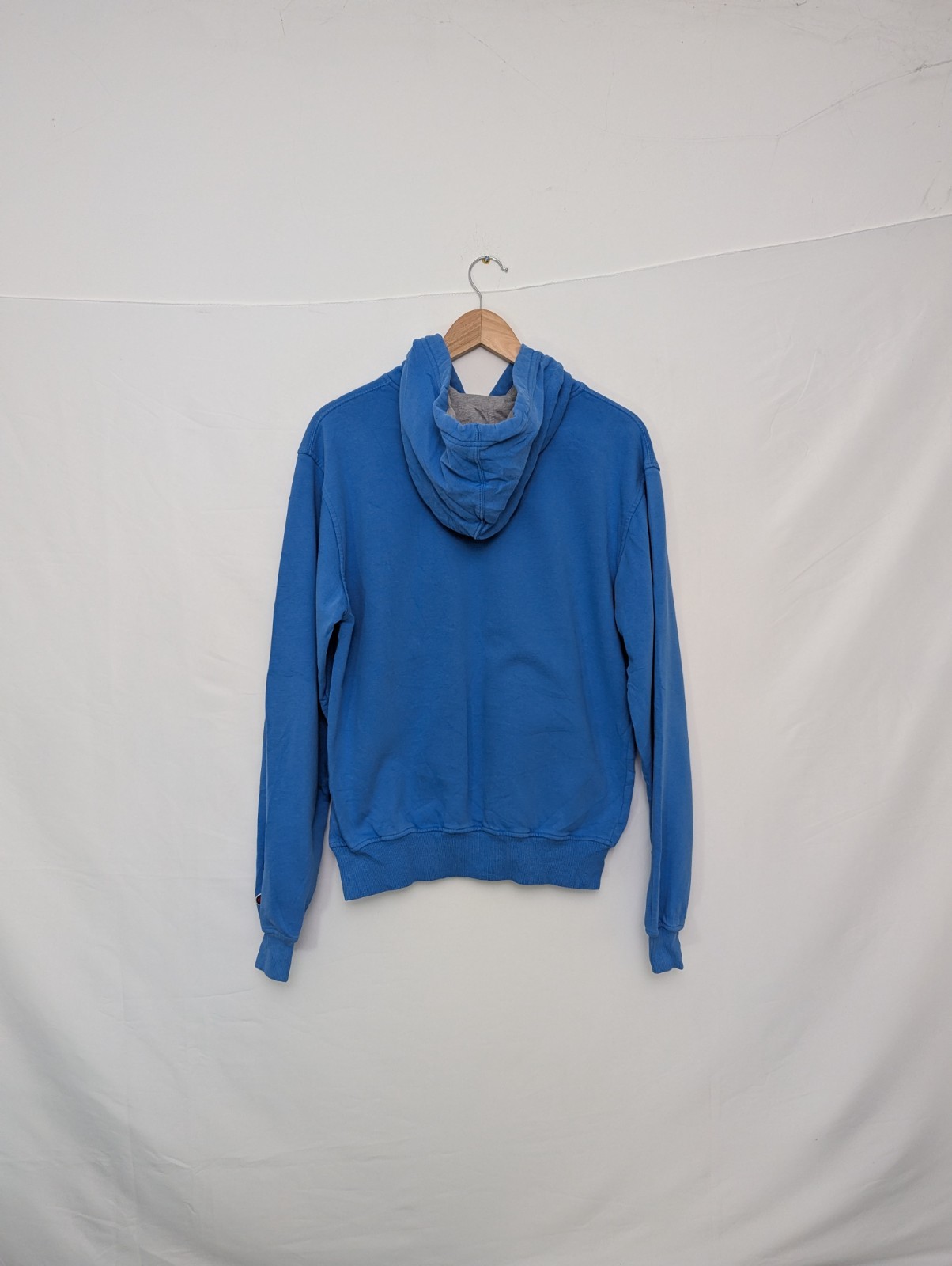 Champion Pullover Hoodie - Men’s Size S - Blue - Grey Hood