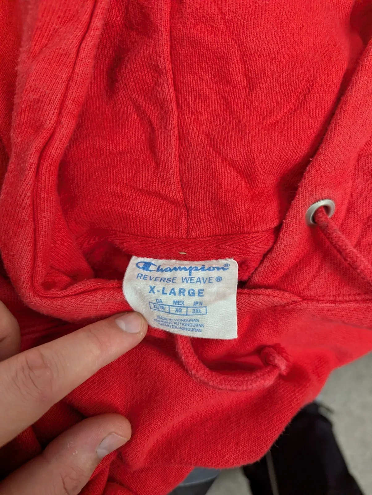 Champion Reverse Weave Hoodie – Red – Size Xl – Vintage 2000s – Heavyweight