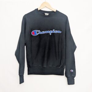 Champion Vintage Reverse Weave Script Logo Sweatshirt - Black - Men’s Xs