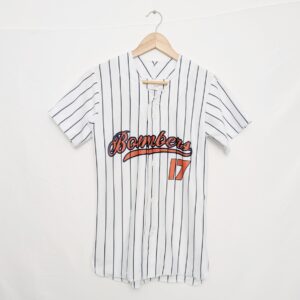 Champro Bombers #17 Baseball Jersey – Youth L – White Pinstripe