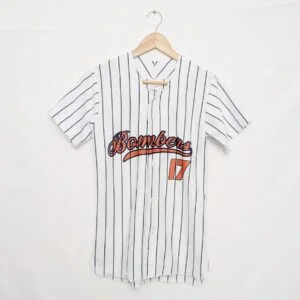 Champro Bombers #17 Baseball Jersey – Youth L – White Pinstripe
