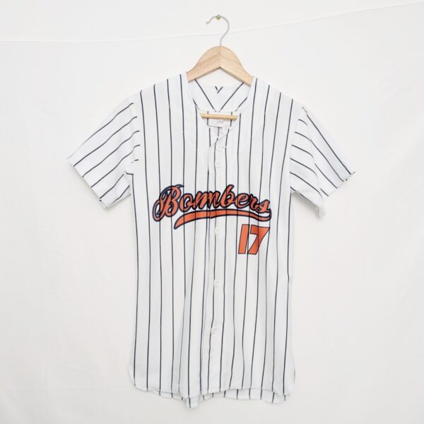 Champro Bombers #17 Baseball Jersey – Youth L – White Pinstripe