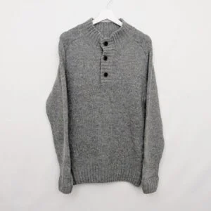 Classic Watsons Mens Grey Fleck Knit Jumper - Size M