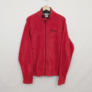 Columbia Field Gear Red Full Zip Fleece Jacket - Mens Xl