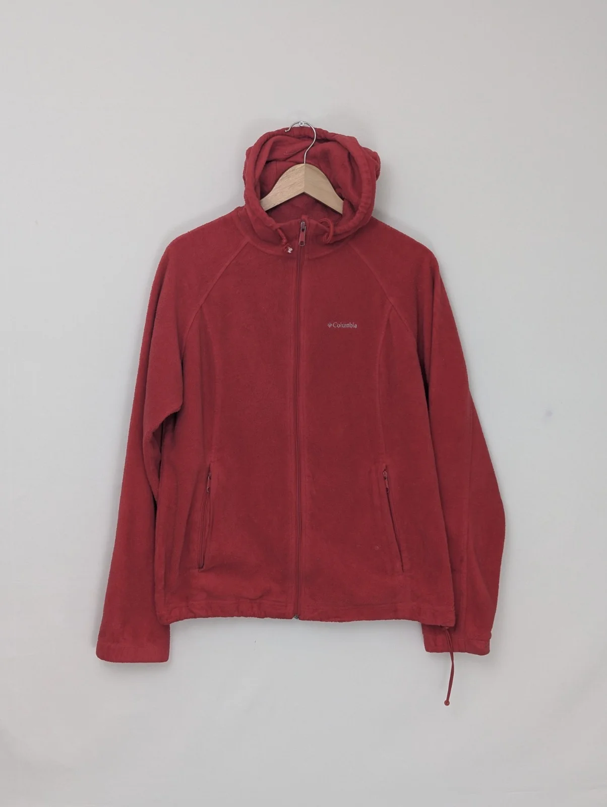 Columbia Fleece Hoodie - Red - Mens Xl