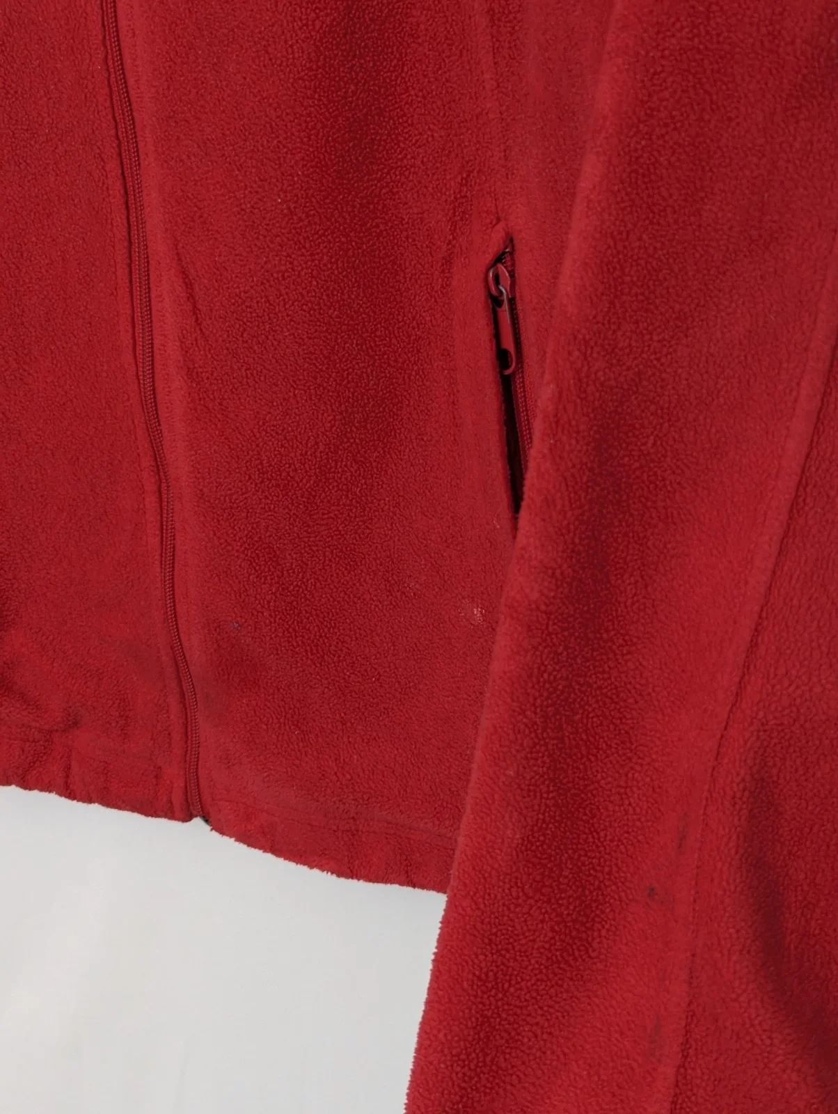 Columbia Fleece Hoodie - Red - Mens Xl