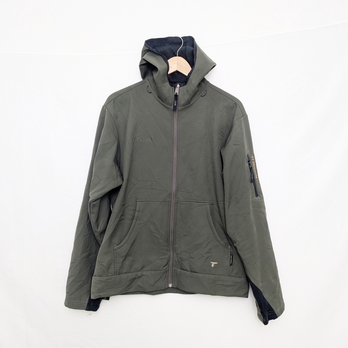 Columbia Titanium Insulated Hooded Jacket - Men’s Medium - Khaki