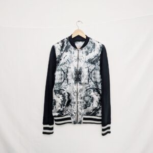 Cuckoo’s Nest Bomber Jacket - Small - Black/grey - Graphic Zip Up