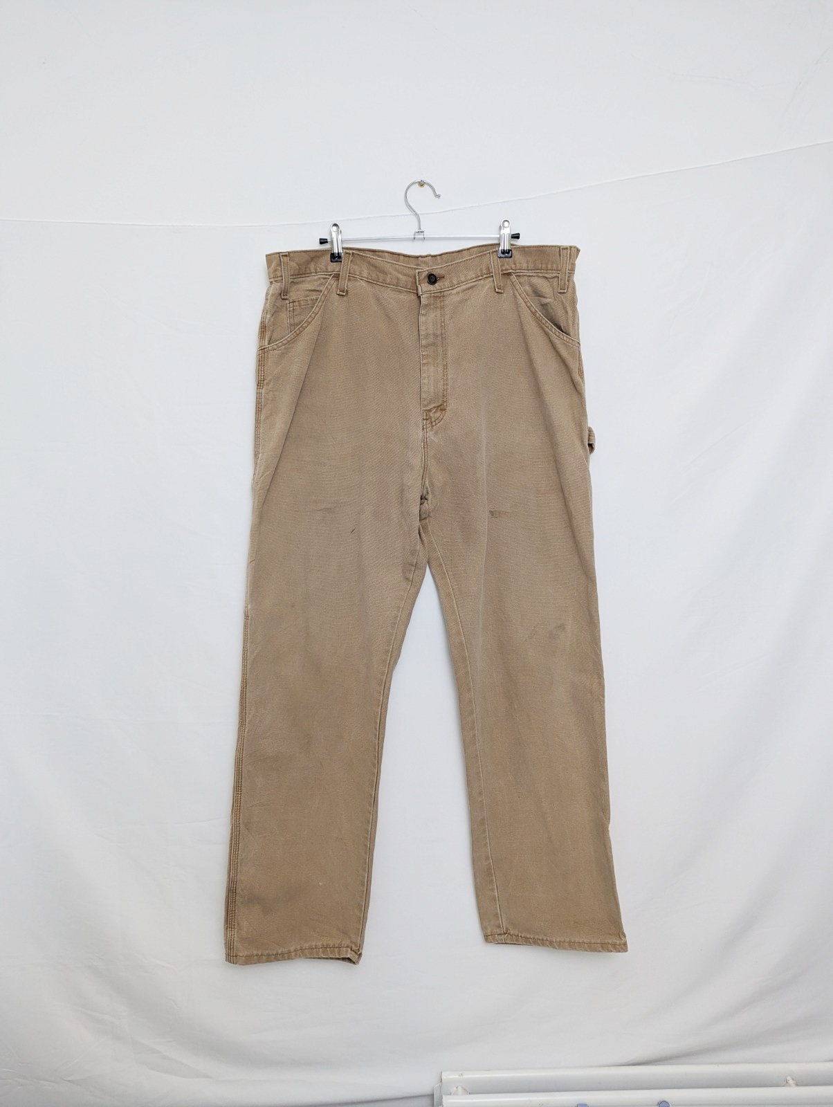Dickies Carpenter Pants — Sand Khaki — W38 L32 — Utility Workwear