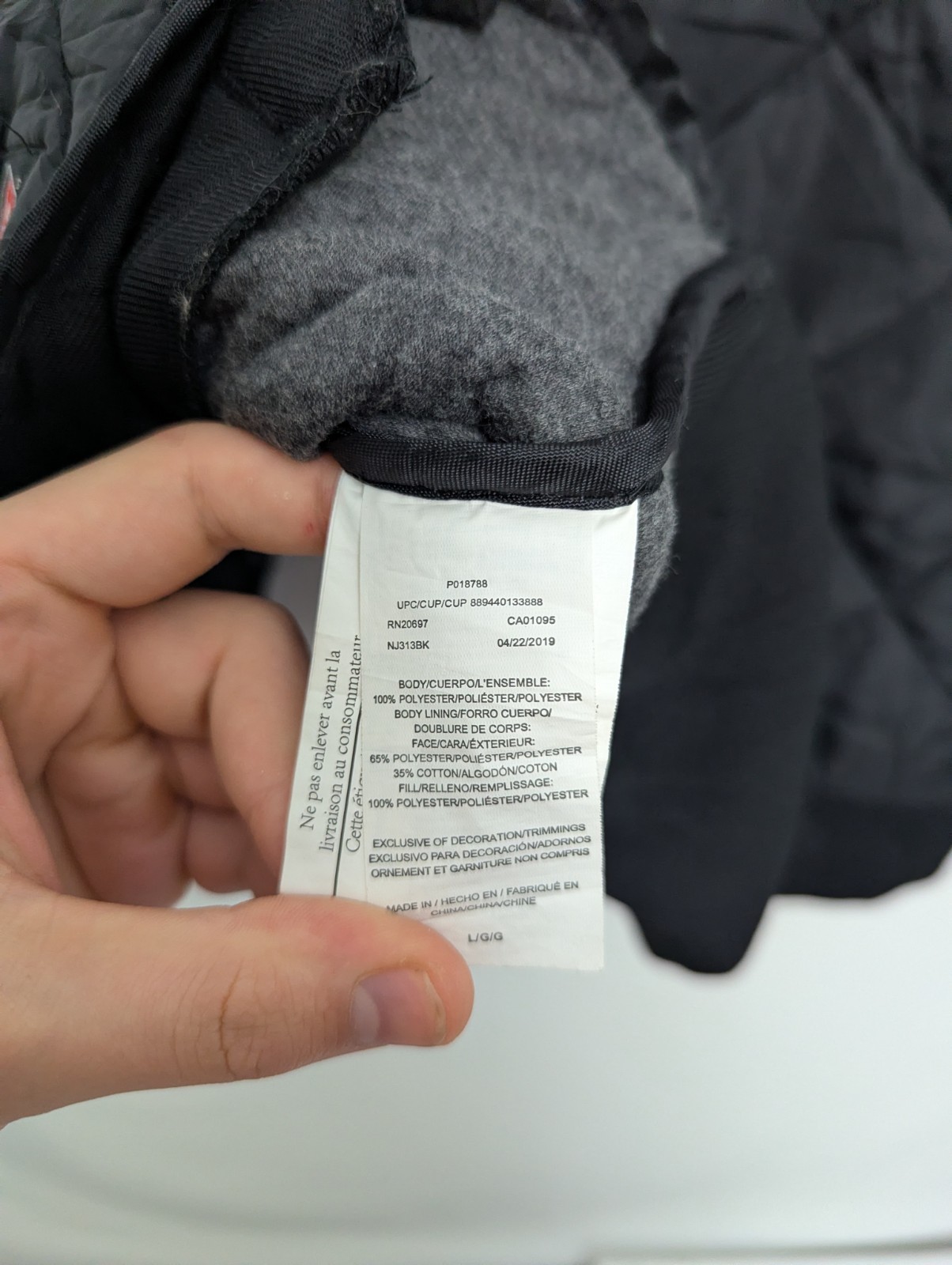 Dickies Quilted Liner Jacket Black Size L – Workwear Bomber