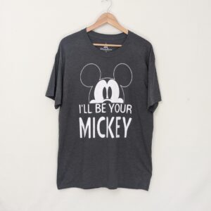 Disney Mickey Mouse T Shirt - Grey Graphic Tee Disney Parks - Size Xl