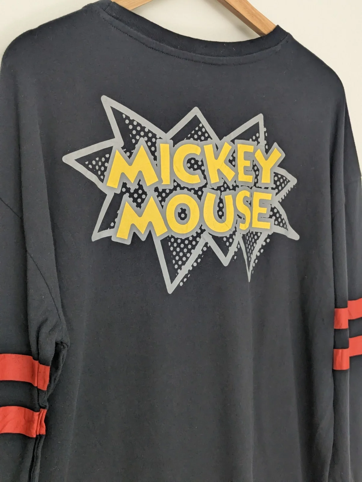 Disney Mickey Mouse Disney 100 Long Sleeve T-shirt - Black/red - Size Xl